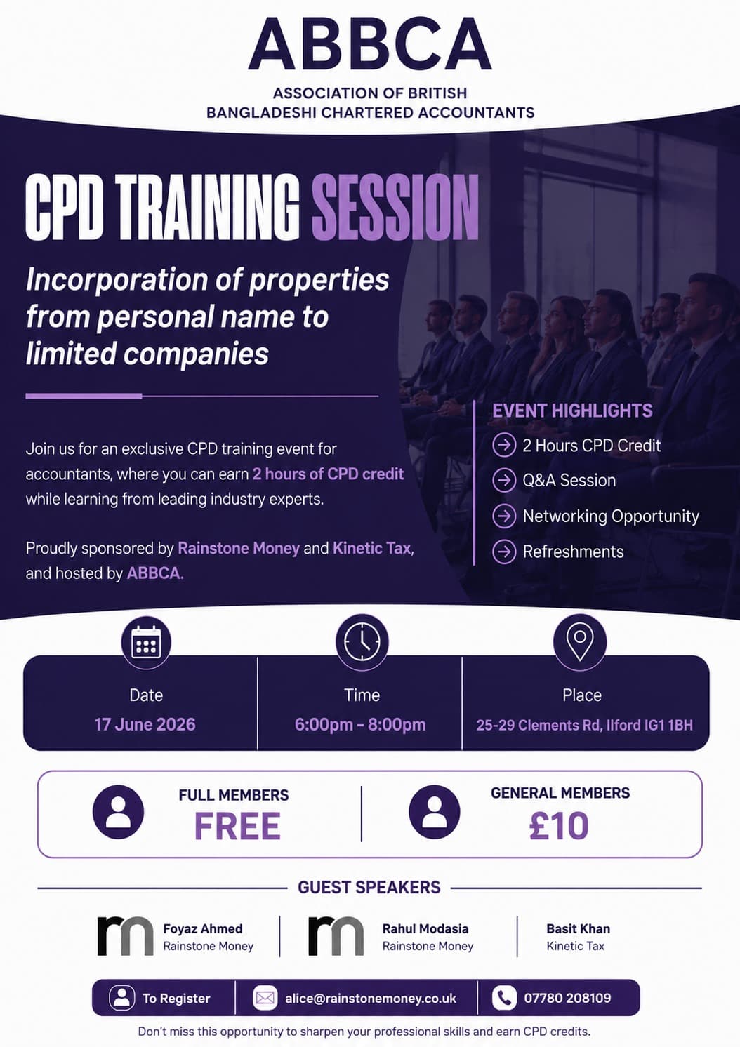 Incorporation of Properties from Personal Name to Limited Companies